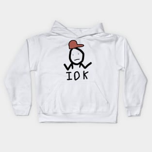 IDK Stickman Shrug Kids Hoodie